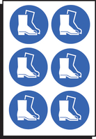 SPARTEX 55034 SAFETY BOOTS SYMBOL 50MM DIA - SHEET OF 6