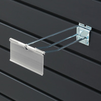 Bracket for Pegboard System / Product Hanger / Slatwall Double Hook with Swinging Pocket | 150 mm