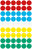 Markierungspunkte, Ø 12 mm, 5 Bogen/270 Etiketten, mehrfarbig