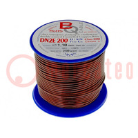 Coil wire; double coated enamelled; 1.1mm; 0.25kg; -65÷200°C