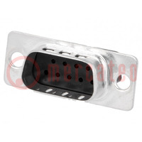 D-Sub; PIN: 9; male; for cable; Type: w/o contacts; A: 16.9mm; C: 25mm