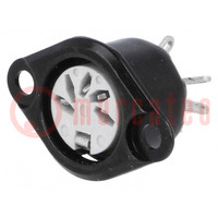 Socket; DIN; female; PIN: 5; Layout: 180°; soldering; 34V; 2A; 10mΩ