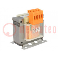 Transformer: mains; 80VA; 400VAC; 230V; Leads: terminal block; IP00