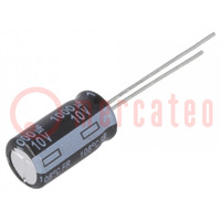 Kondensator: elektrolytisch; low ESR; THT; 1000uF; 10VDC; Ø8x15mm