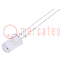 LED; 5mm; giallo; 4200÷6000mcd; 30°; Frontale: convesso; 1,8÷2,6V