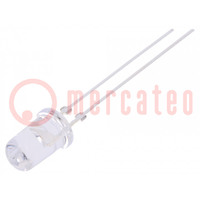 LED; 5mm; geel; 4200÷6000mcd; 30°; Voorkant: convex; 1,8÷2,6V