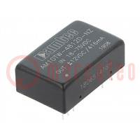 Omvormer: DC/DC; 10W; Uin: 18÷75V; Uuit: 12VDC; Uuit2: -12VDC; DIP24