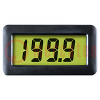 Amperímetro; digital,montaje; para panel; LCD; 3,5 dígitos