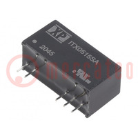 Converter: DC/DC; 6W; Uin: 4.5÷9V; Uout: 15VDC; Iout: 400mA; SIP8; THT