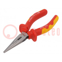 Pliers; insulated,half-rounded nose; 160mm
