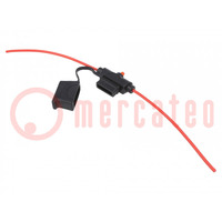 Portafusibles; 19mm; 15A; Sal: cables; 24V