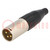 Plug; XLR; male; PIN: 3; straight; for cable; soldering; gold-plated