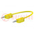 Test lead; 60VDC; 30VAC; 10A; banana plug 2mm,both sides; yellow