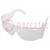 Safety spectacles; Lens: transparent; Protection class: F