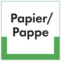 Papier / Pappe Abfallkennzeichnung - Textschild, PE-od. PP-Folie, 20x20 cm