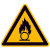 Warnschild Bogen,Folie,Warnung vor brand. Stoffen,5,0 cm DIN EN ISO 7010 W028 ASR A1.3 W028
