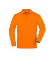 James & Nicholson Poloshirt langarm Herren JN866 Gr. XS orange