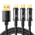 JOYROOM USB CABLE S-1T3015A5 3IN1 USB-C/LIGHTNING/MICRO USB 3.5A 1.2M (BLACK) S-1T3015A5 1.2 BLACK