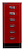 Bisley MultiDrawer™, 29er Serie mit Sockel, DIN A4, 6 Schubladen, kardinalrot