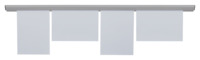 Papierklemmschiene, Kunststoff, 1180 x 40 mm, grau