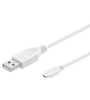 Goobay 1.8m USB 2.0 A/Micro-B cable USB 1,8 m USB A Micro-USB B Blanco