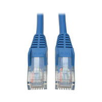 Tripp Lite N001-010-BL Cat5e 350 MHz hakenloses, anvulkanisiertes (UTP) Ethernet-Kabel (RJ45 Stecker/Stecker), PoE - Blau, 3,05 m