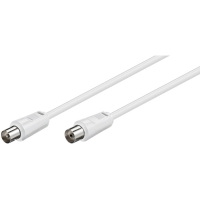 Goobay 11513 coaxial cable 7.5 m Coax White