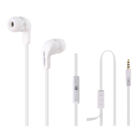 Qoltec 50801 słuchawki/zestaw słuchawkowy Przewodowa Douszny Połączenia/muzyka Biały
