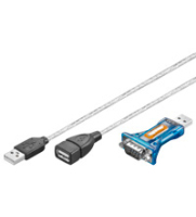 Goobay 93128 seriële kabel USB Type-A DB-9