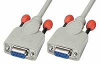 Lindy 3m Null modem cable serial cable White 9-pin D-sub