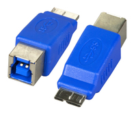 EFB Elektronik EB549 tussenstuk voor kabels USB 3.0 B Micro-USB 3.0 B Blauw