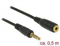 DeLOCK 85700 audio kabel 0,5 m 3.5mm Zwart