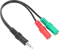 SPEEDLINK SL-450103-BK Audio-Kabel 0,23 m 3.5mm 2 x 3.5mm Schwarz