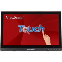 Viewsonic TD1630-3 computer monitor 39,6 cm (15.6") 1366 x 768 Pixels HD LCD Touchscreen Multi-gebruiker Zwart