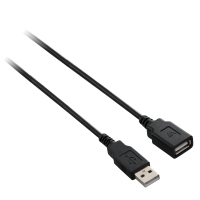 V7 USB-Verlängerungskabel USB 2.0 A (f) auf USB 2.0 A (m), schwarz 1.8m 6ft