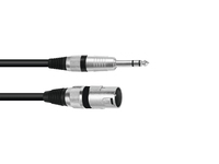 Omnitronic 3022075E cable de audio 0,2 m XLR (3-pin) 6,35mm Negro