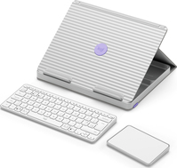 Logitech Casa Pop-Up Desk Grau, Violett, Weiß Bluetooth QWERTY UK Englisch