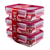 EMSA 517922 Lebensmittelaufbewahrungsbehälter Rechteckig Box 0,5 l Rot, Transparent