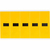 Brady 1560-DSH etiket Rechthoek Permanent Zwart, Geel 5 stuk(s)
