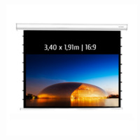 Ecran de projection motorisé tensionné 3,40 x 1,91m - Format 16:9 - Wi-Fi - Carter blanc