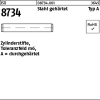 ISO 8734 Stahl 12 m6 x 40 -A VE=S