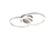 LED Deckenleuchte VENIDA 2 Ringe Titan Silber, Stufen Dimmer - 50x30cm