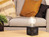 Tischlampen Sockel Würfel Grau 9x9cm mit E27 Fassung - OHNE Leuchtmittel