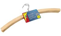 Peggy Perfect Holz-Kleiderbügel ohne Steg, natur, 3er Pack (6422182)