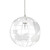 Relaxdays Hängeleuchte Kugel, Pendelleuchte im Globus Design, höhenverstellbare Deckenlampe aus Metall, Ø 30 cm, weiß