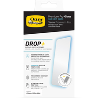 OtterBox Premium Pro Glass Antimicrobial Blau Light Apple iPhone 15 Pro Max - Transparent - Displayschutzglas/Displayschutzfolie