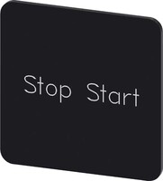 Bezeichnungsschild Stop Start 3SU1900-0AE16-0DC0