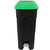 Pedal Operated Wheeled Litter Bin - 80 Litre - Green Lid