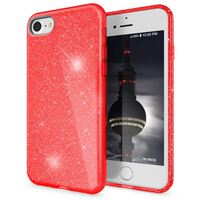 NALIA Glitter Cover compatible with iPhone SE 2022 / SE 2020 / iPhone 8 / iPhone 7 Case, Sparkly Bling Silicone Skin Mobile Phone Protector Shockproof Back, Shiny Diamond Bumper...