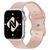 NALIA Bracelet Silicone Smart Watch Strap compatible with Apple Watch Strap SE & Series 8/7/6/5/4/3/2/1, 38mm 40mm 41mm, iWatch Fitness Watch Band for Men & Women Pink